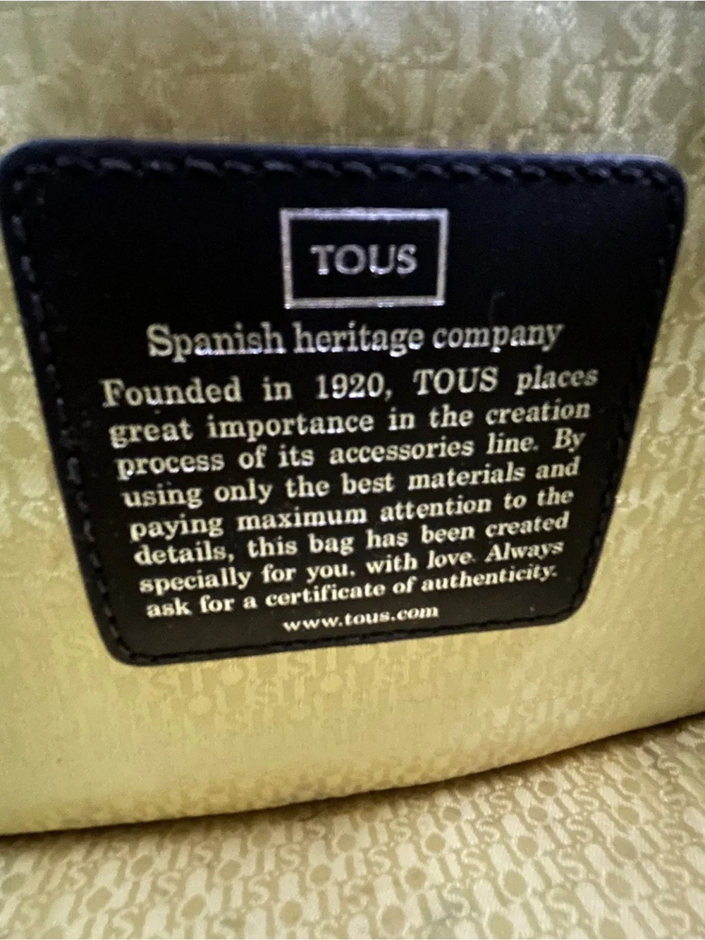 TOUS Black Embossed Leather Crossbody Bag